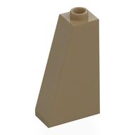 Brick Sloped 75° 2 x 1 x 3 with Hollow Stud (Dark Tan)