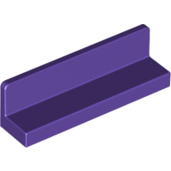 Panel 1 x 4 x 1 with Rounded Corners [Thick Wall] (Dark Purple)