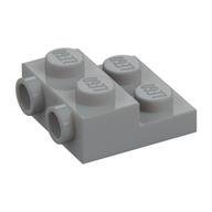 Plate Special 2 x 2 x 2/3 with Two Studs On Side and Two Raised [Solid Anti-stud] (Light Bluish Gray)