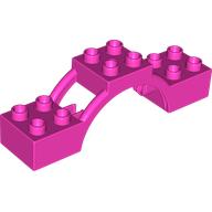 Duplo Brick Arch 2 x 8 x 2 with Support (Dark Pink)