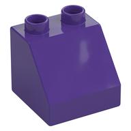 Duplo Brick 2 x 2 Slope 45° (Dark Purple)