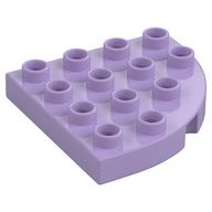 Duplo Plate Round Corner 4 x 4 (Lavender)
