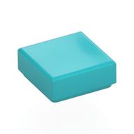 Tile 1 x 1 with Groove (Medium Azure)