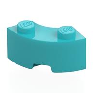 Brick Round Corner 2 x 2 Macaroni with Stud Notch and Reinforced Underside [New Style] (Medium Azure)