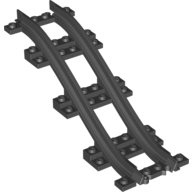 Vehicle Track, Train, Plastic Narrow, Ramp 5 Bricks High (Black)