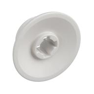 Train Wheel Small, hole notched for wheels holder pin (White)