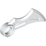 Wing / Blade 1 x 4 with Pin Hole (White)