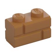 Brick Special 1 x 2 with Masonry Brick Profile (Medium Nougat)