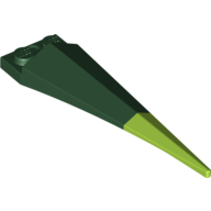 Plate Special 1 x 2 with Angular Extension and Flexible Lime Tip (Dark Green)
