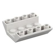 Brick Sloped Inverted 45° 4 x 4 Double with 4 x 2 Recessed, 2 Holes (White)