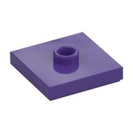 Plate Special 2 x 2 with Groove and Center Stud (Jumper) (Dark Purple)