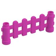 Duplo Fence 1 x 6 x 2 Paled (Picket) (Dark Pink)