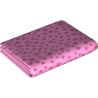 Duplo Blanket 5 x 6 with Dark Pink Stars Print (Bright Pink)