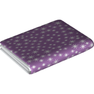 Duplo Blanket 5 x 6 with White Stars Print (Medium Lavender)