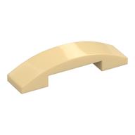 Brick Curved 4 x 1 Double, No Studs (Tan)