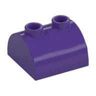 Brick Curved 2 x 2, Two Top Studs (Dark Purple)