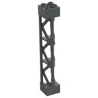 Support 2 x 2 x 10 Girder Triangular Vertical - Type 4 - 3 Posts, 3 Sections (Dark Bluish Gray)