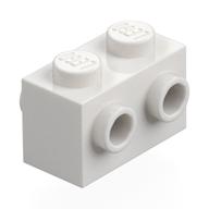 Brick Special 1 x 2 with Studs on 2 Sides (White)