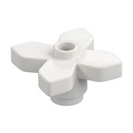 Plant, Flower 2 x 2 Leaves - Angular (White)