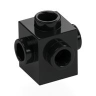 Brick Special 1 x 1 Studs on 4 Sides (Black)