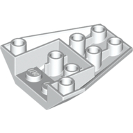 Brick Wedged, Sloped Inverted 4 x 4 Triple [2 Connections between Front Studs] (White)