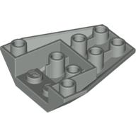 Brick Wedged, Sloped Inverted 4 x 4 Triple [2 Connections between Front Studs] (Light Gray)