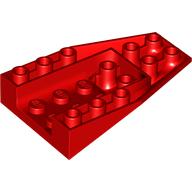 Brick Wedged, Sloped Inverted 6 x 4 with 2 Stud Connections (Red)