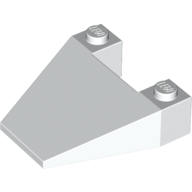 Brick Wedged, Sloped 4 x 4 Taper (White)