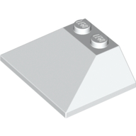 Brick Sloped 45° 3 x 4 Double / 33° (White)