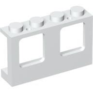 Window 1 x 4 x 2 Plane, Solid Studs (White)