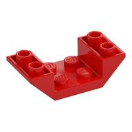 Brick Sloped Inverted 45° 4 x 2 Double with 2 x 2 Recessed (Red)
