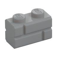 Brick Special 1 x 2 with Masonry Brick Profile (Light Bluish Gray)