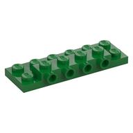 Plate Special 2 x 6 x 2/3 with 4 Studs on Side, 1 Support Wall on Bottom (Green)