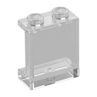 Panel 1 x 2 x 2 [Side Supports / Hollow Studs] (Trans-Clear)