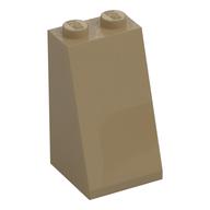 Brick Sloped 75° 2 x 2 x 3 [Solid Studs] (Dark Tan)