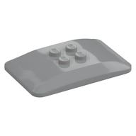 Brick Curved 6 x 4 x 2/3 Quad Curved with 2 x 2 Studs (Light Bluish Gray)