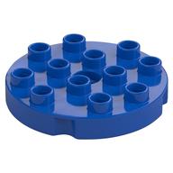 Duplo Plate Round 4 x 4 (Blue)