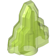 Rock 1 x 2 Crystal Stepped (Trans-Bright Green)