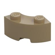 Brick Round Corner 2 x 2 Macaroni with Stud Notch and Reinforced Underside [New Style] (Dark Tan)