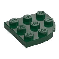 Plate Round Corner 3 x 3 (Dark Green)