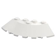 Brick Round Corner 6 x 6 with 33° Slope and Facet Cutout (White)