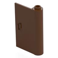 Door 1 x 3 x 4 Right - Open Between Top and Bottom Hinge (Reddish Brown)