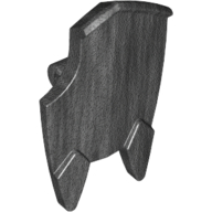 Shield Broad with Spiked Bottom and Cutout Corner (Pearl Titanium)