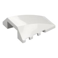 Brick Wedged, Curved 4 x 4 No Top Studs (White)