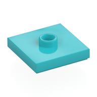 Plate Special 2 x 2 with Groove and Center Stud (Jumper) (Medium Azure)