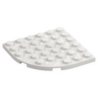 Plate Round Corner 6 x 6 (White)