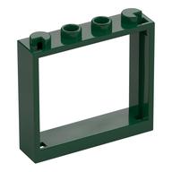 Window 1 x 4 x 3 without Shutter Tabs (Dark Green)