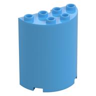 Cylinder Half 2 x 4 x 4 (Medium Blue)