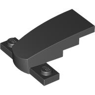 Brick Wedged, Curved 4 x 2 x 1 1/3 with 1 x 4 Base [Plain] (Black)
