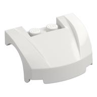 Vehicle Body, Wheel Arch / Mudguard 3 x 4 x 1 2/3 Low Profile, Curved Front (White)